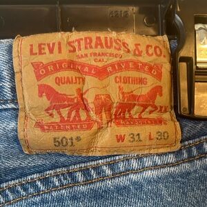 LEVI'S 501XX Button Fly Chore Workwear VTG 31x30 Normcore Red Tab Denim Jeans